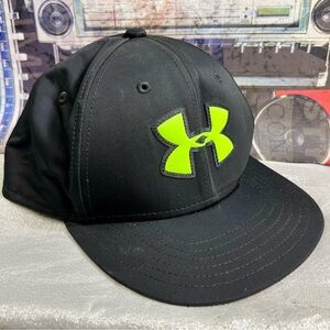 Under Armour Youth Snap Back - Hat/Cap - Black/Neon Logo